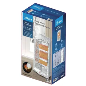 1500w Midea 840296506943 Quartz Electric Space Heater Msh20q3awwv New White