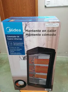 Msh20q3abbv Midea Brand New Media 1500 Watt Quartz Heater Black