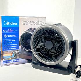 Midea Msh23ft3dsbv 2-in-1 Turbo Space Heater Fan Digital Thermostat Open Box