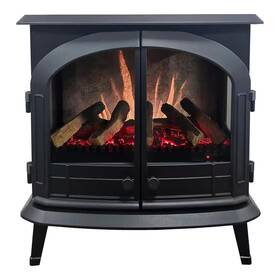 Modern Ember 744759187598 Harlowe 24 Inch 1500w Black Electric Stove Fan-forced Space Heater With Thermosta
