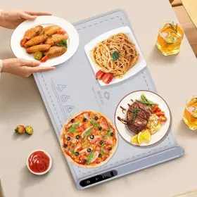 Mokasi 717352581285 Electric Food Warming Mat Heating Flameless Silicone Countertop Warmer Tr