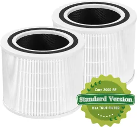 200s-rf Mokchance Core 200s Replacement Filter For Levoit Air Purifier 3-stage White 2 Pack