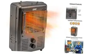 32564 Mr. Brands Llc. 1 500-watt Portable Milkhouse Style Utility Space Heater With Gloss Black