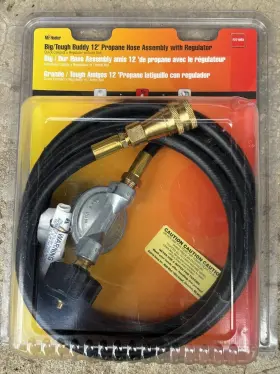 Mr. Heater 089301718036 12 Ft. Low Pressure Big Buddy Propane Cylinder Hose With Regulator