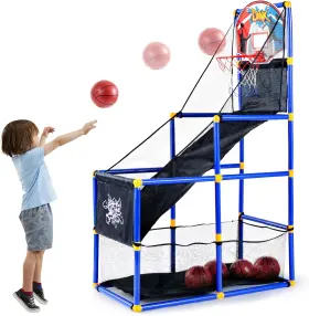 12096 Mr. Heater Joyin Arcade Basketball Game Set With 4 Balls And Hoop For Kids 3 To 12 Years Ol