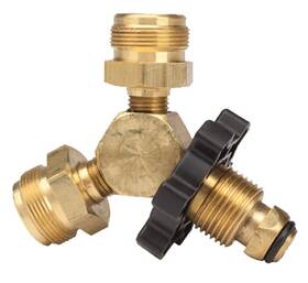 Mr. Heater F271715 Mr. Solid Brass Propane Y Male Adapter With Handwheel