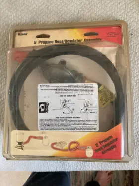 F273076 Mr. Heater 5-foot Propane Hose And Regulator Assembly With Soft Nose Pol Hand Wheel Unopened