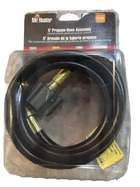 F273201 Mr. Heater Black 5ft Propane Hose Assembly With Portable Appliance Fitting