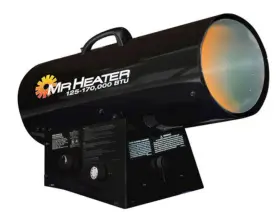 Mof271400 Mr. Heater 170000 Btu Rugged Steel Portable Forced Air Propane Built In Thermostat