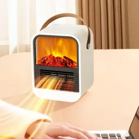 1000w Nauttxon 792483993237 3d Simulation Flame Portable Desk Heater For Office Small Safe And Qui