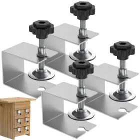 Nemtmcua 226129271198 4 Pcs Drawer Front Installation Clamps Stainless Steel Fixing Clips St