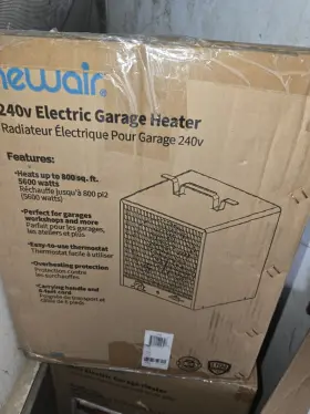 Newair 010006551277 Portable 240v Electric Garage Heater 800 Sq. Ft. G56