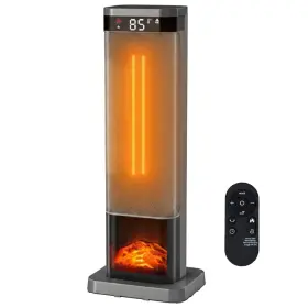 Ah-nfj1f01-24sr Newbulig 24 Inch Space Heater 1500w Portable Heaters For Indoor 8.4 6.6 Sliver