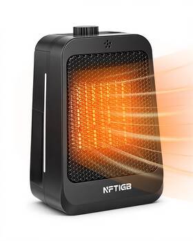 Nftigb 717024011836 1500w Ptc Portable Desktop Electric Space Heaters Black