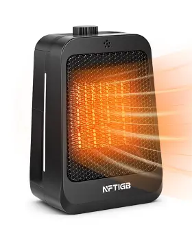 1500w Nftigb 717024011836 Ptc Portable Desktop Electric Space Heaters Black