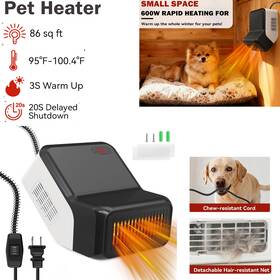 Nice-experience 319099 600w Dog House Heater With Thermostat Pet Adjustable 6.6ft Safety