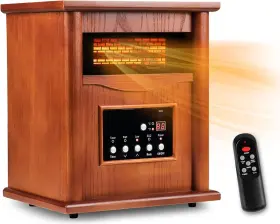 1500w Nordic Hygge 445022256203 Electric Infrared Space Heater Quartz 3 Heat Settings 12h Timer