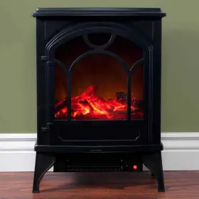 80wsd013 Northwest 21.5 Inch Freestanding Classic Electric Log Fireplace In Black