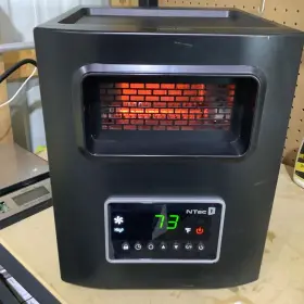 Mokuh-25-01 Ntec 1500w Quartz Infrared Electric Space Heater Digital Warmer Works No Remote