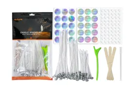 Lzhuxin-dadoula-468 Nuozme Candle Wick Kit For Making 60 Pcs Cotton Wicks With Mak