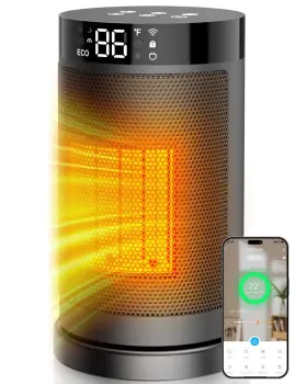 1500w Nutromo 850070879682 Smart Space Heater Wifi Alexa Control Ptc Ceramic 24h Timer Eco Mode