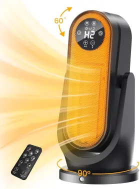 Lfhm061bk Ogacfo Space Heater For Indoor Use Two-way Oscillation Portable Black-16inch