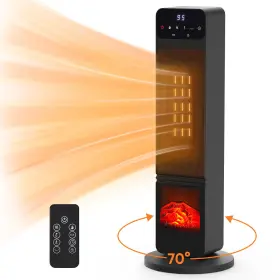 1500w Olixis 792138521495 Space Heater Portable Electric Tower With Adjustable Thermostat