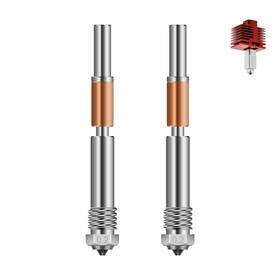 Olzzdda Tz-4.0 2 Pcs Tz-4.0-0.2mm Ceramic Throat One Piece Hardened Steel Nozzles 3d Printer
