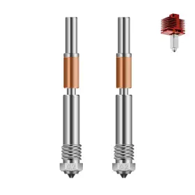 Tz-4.0 Olzzdda 2 Pcs Tz-4.0-0.2mm Ceramic Throat One Piece Hardened Steel Nozzles 3d Printer