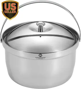 Opolar 313028855850 Campingmoon 3.0l Cooking Pot 3-ply Stainless Steel Ih Compatible Rice Cooker Cc