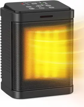 Ptc-sh002r Oprunsy Space Heaters For Indoor Use Portable Electric Heater With Digital Black-r