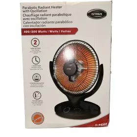 H-4430 Optimus 14 Inch Oscillating Dish Heater In Black