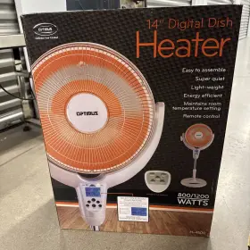 H-4500 Optimus H4500 Heater 14inch Oscillating Pedestal Digital Fan