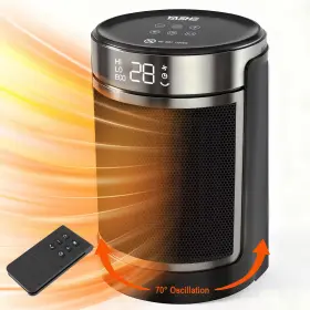 1007254240 Ostba 1500w Space Heater With Thermostat And Eco Mode 70 Oscillation Remote