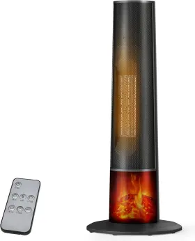 Ewh-0106 Oylus Bl-k21-d#ewh-0106 Space Heater For Indoor Use - 25 Inch Tower Portable With 3d Flame Remote A