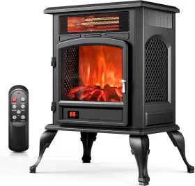Fp202r-q Oylus Electric Fireplace Heater 1500w Realistic 3d Flame Remote Timer Thermostat