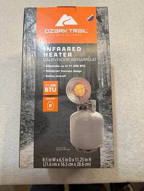 Ozark Trail 2315izt Infrared Propane Heater 11 500 Btu Outdoor Portable Camping