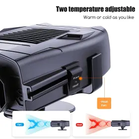 Paddsun 883148225982 12v Car Warm Air Heater - For Winter Commutes Van Rides And Window Defogging