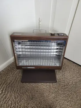 Fs-294 Panasonic Ds-294 Vintage Rare Faux Wood Portable Space Quartz Fan Heater 1500w