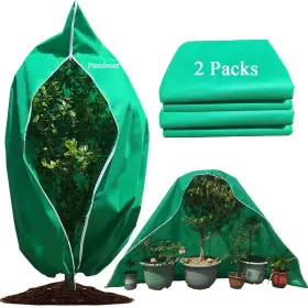 Pasidener 762736399239 Plant Covers Freeze Protection 2 Packs 90 Inch X75 2.2oz Tree Frost