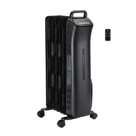 1500w Pedestal 819079021966 Black Oil Space Heater With Remote Control 3 Heat Settings Thermostat