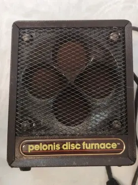 1500w-11 Pelonis Pelonis/del-rain Disc Furnace Model 1500w 11 Small Space Heater Vtg Head Up Read