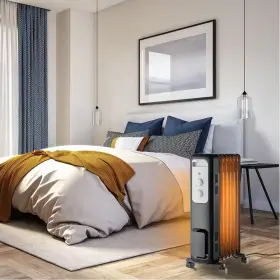 Pelonis 313111150152 1 500-watt Oil-filled Radiant Electric Space Heater With Thermostat