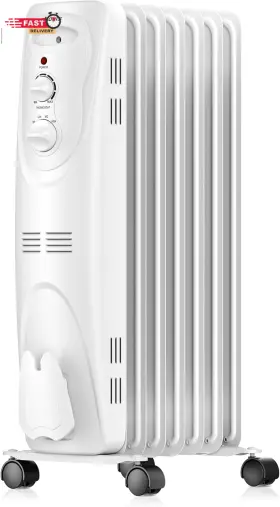 Pelonis 445001977921 Radiator Heater For Large Space Electric Oil Filled Dual Knob