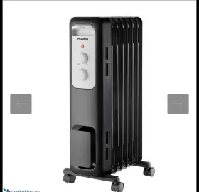 Pelonis 445002397308 Electric Space Heater With Thermostat 1 500-watt Oil-filled Radiant Heat