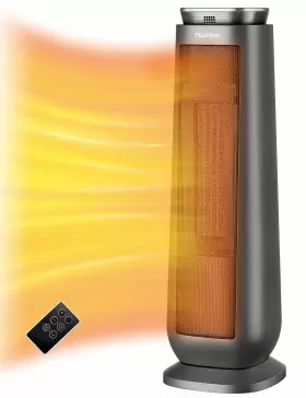 Pelonis 810049710231 Electric Ceramic Tower Space Heater For Indoor Use With Remote And Ther