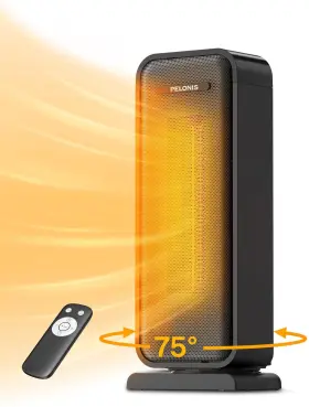 Pelonis 810049711849 Space Heater Indoor With 75 Oscillation And Remote 16 Inch Portable Wi