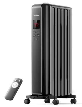 Pelonis 810049711863 Oil Filled Radiator Heater For Indoor Use Large Room With Remote Electric Sp