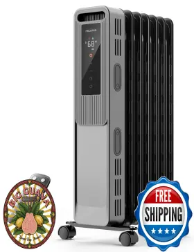 B0ddbvr6qk Pelonis 1500w Oil Filled Radiator Heater For Large Room With Remote And Timer
