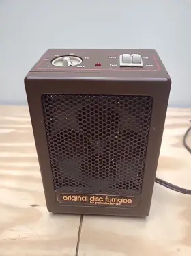 1500vi Pelonis/del Rain Original Disc Furnace Tested 1500 Watt Portable Ceramic Heater